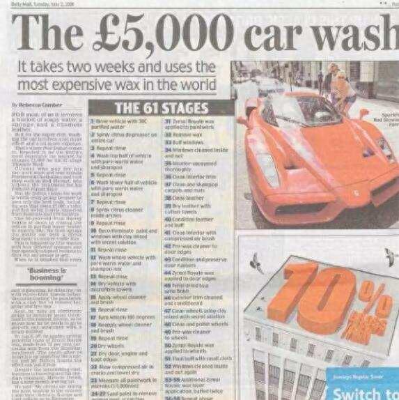 洗一次车居然收费5万！洗车工能赚百万年薪，土豪们还争相光顾
