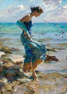 俄罗斯这对夫妻画家,画的美女油画,实在太好看了