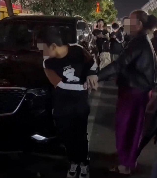 小孩破坏车辆被车主抓到要求负责,上演一场哭戏。我还是个小苗子