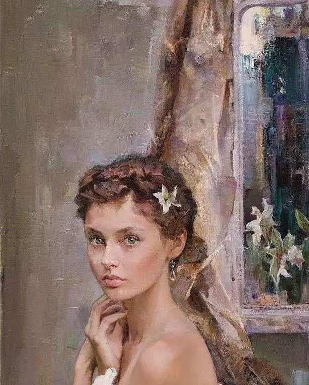 俄罗斯这对夫妻画家,画的美女油画,实在太好看了