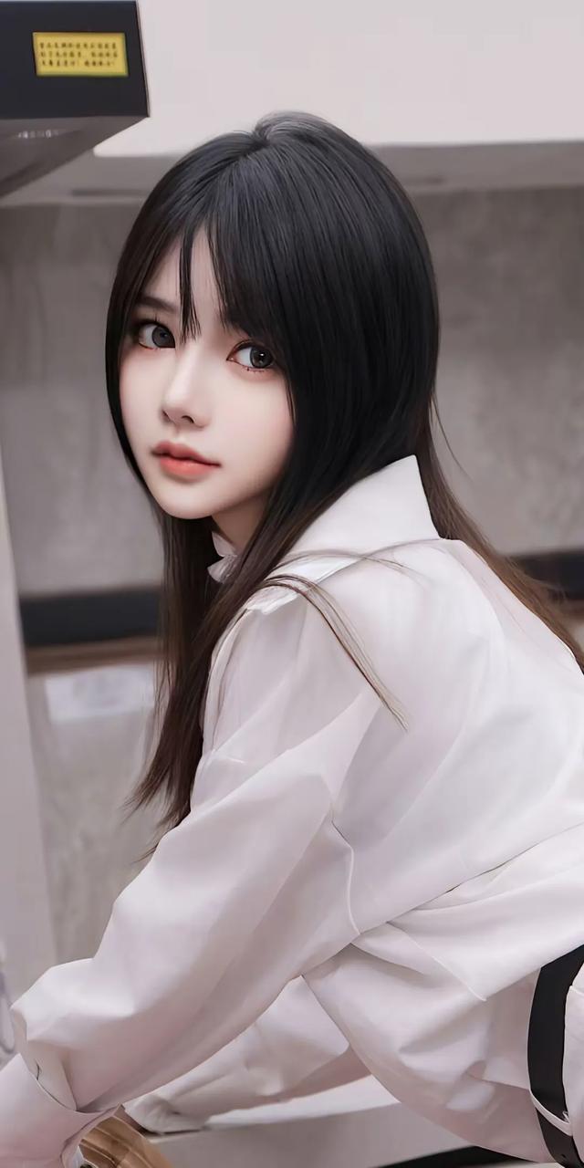 模特美女林月月:厨房中温馨的萌妹风写真