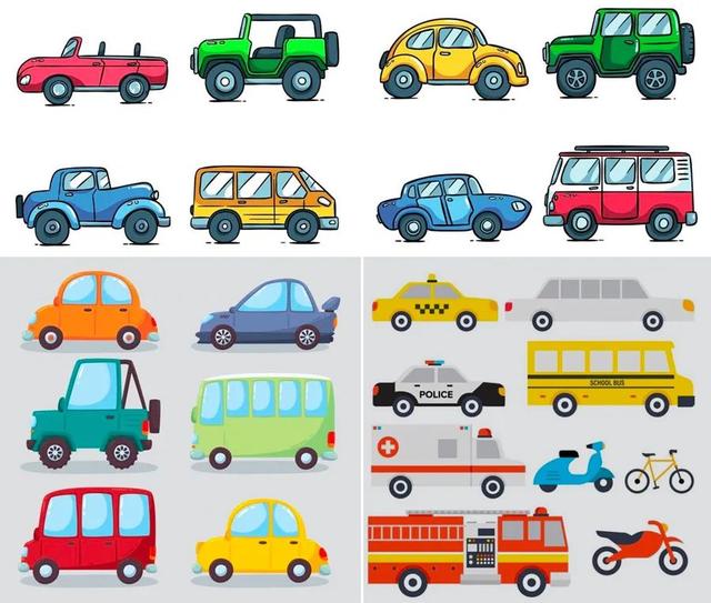 儿童画教程|交通工具的绘画与创想《忙忙碌碌的小汽车》