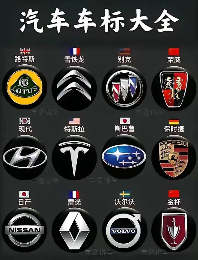 汽车车标大全,别在路上看到车标叫不出名字,傻傻分不清