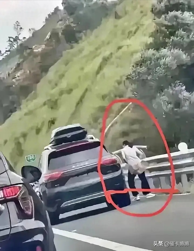 憋不住!女子在高速公路上就地小便!网友:这算光明正大抗议吗?