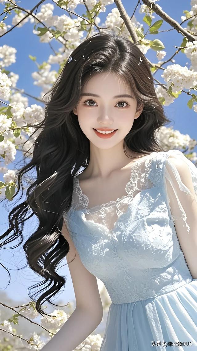 美女配樱花,纯欲又漂亮