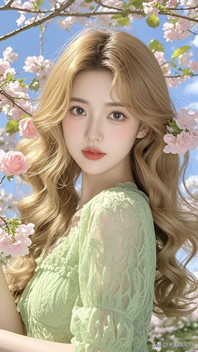 美女配樱花,纯欲又漂亮