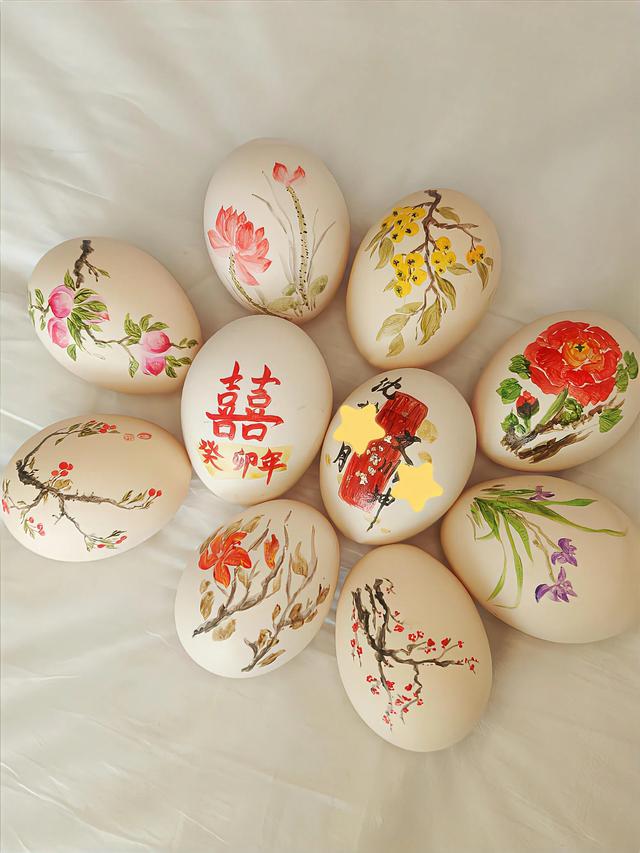 美图分享,又喜庆又漂亮的鸡蛋画,太有才了