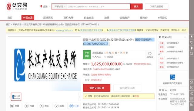 观致启动新一轮股权挂牌转让 新股东即将正式浮出水面