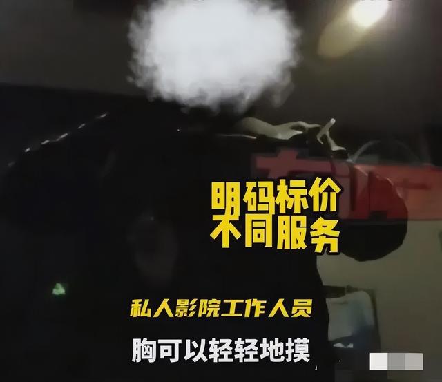 记者暗访私人影院, 毫无底线!美女助教, 互动观影, 亲嘴摸胸都可以