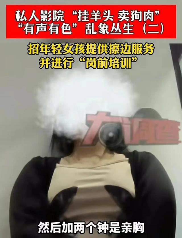 记者暗访私人影院, 毫无底线!美女助教, 互动观影, 亲嘴摸胸都可以