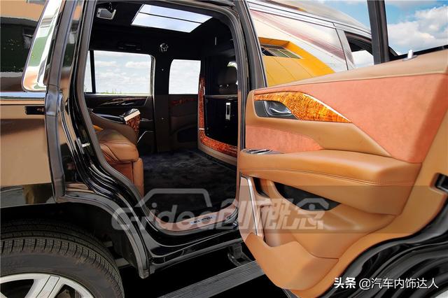 深圳专业的改装工厂,将凯迪拉克凯雷德内饰打造的比总裁室更豪华