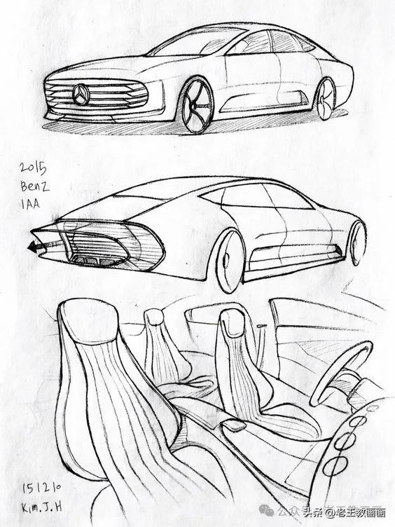 受益匪浅!汽车设计手绘稿,网友:没有10年美术功底,画不出来!