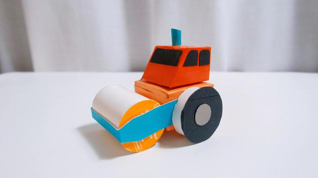 UO创意手工|卫生纸卷制作彩色工具小车车