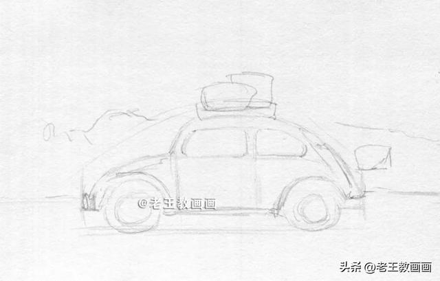 这也太简单了吧!只需5步,教你画一幅汽车小景画