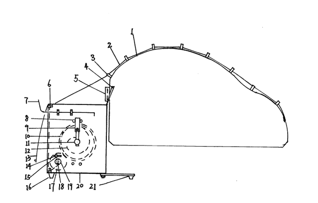 弹簧卷收车罩,实现了车罩快速收起