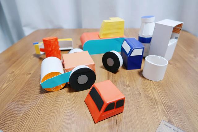 UO创意手工|卫生纸卷制作彩色工具小车车
