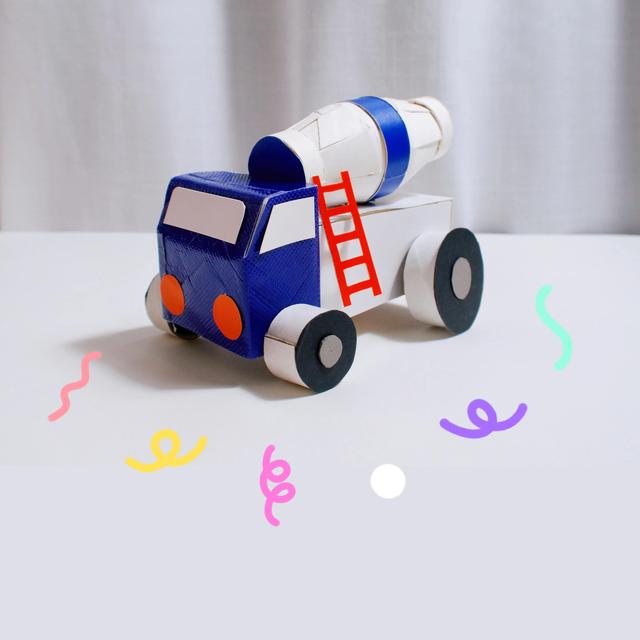 UO创意手工|卫生纸卷制作彩色工具小车车