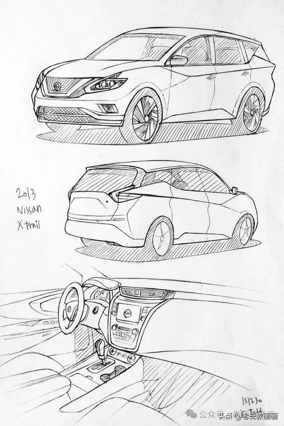 受益匪浅!汽车设计手绘稿,网友:没有10年美术功底,画不出来!