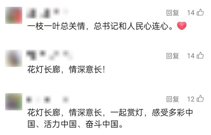 为了这条花灯长廊,网友们纷纷作起了诗!