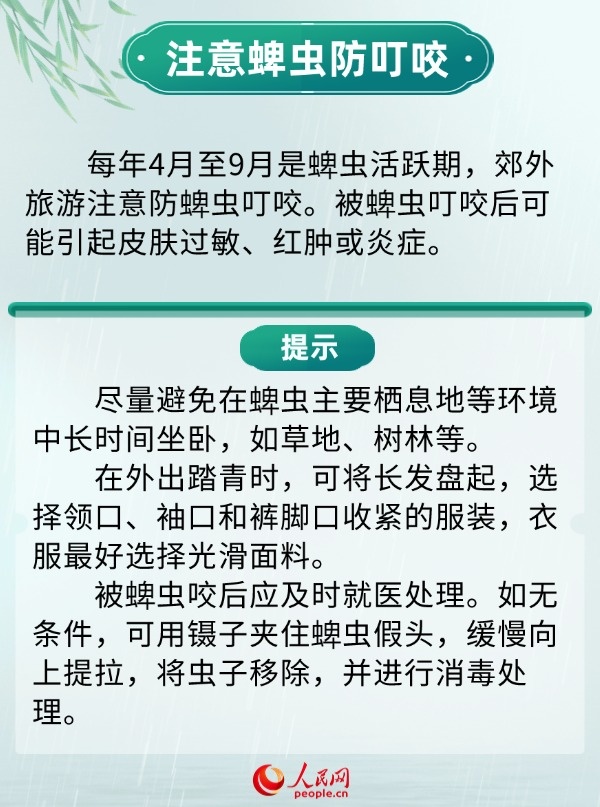 清明假期健康提示 重点预防6方面