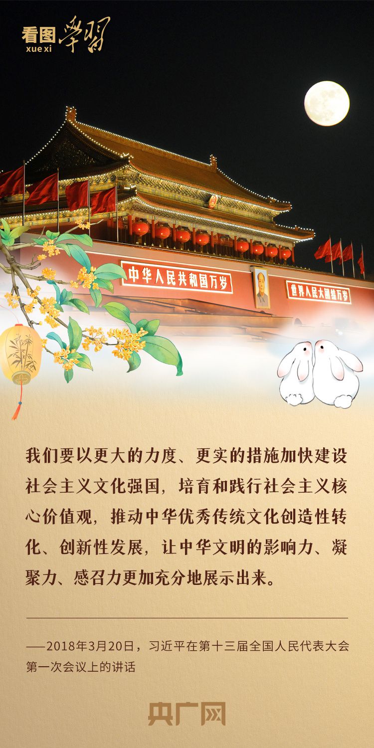 看图学习·文脉华章丨月满中秋,感悟中国精神、中国价值、中国力量
