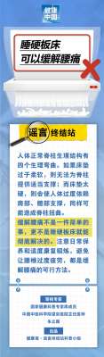 睡硬板床可以缓解腰痛……是真是假？｜谣言终结站